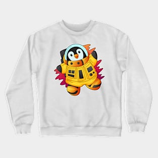 Penguin as Astronaut in Suit Crewneck Sweatshirt